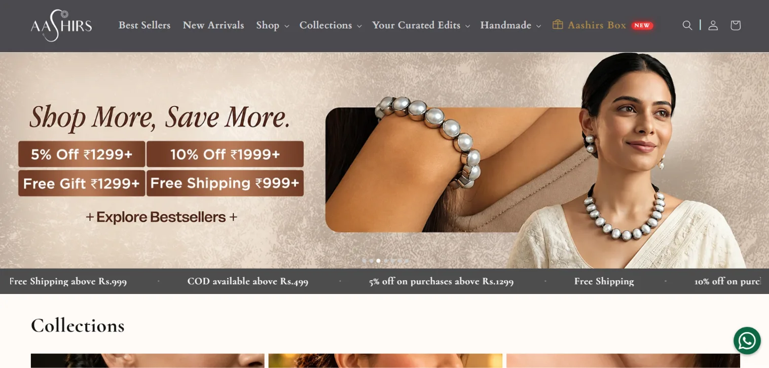 Aashirs ecommerce website project
